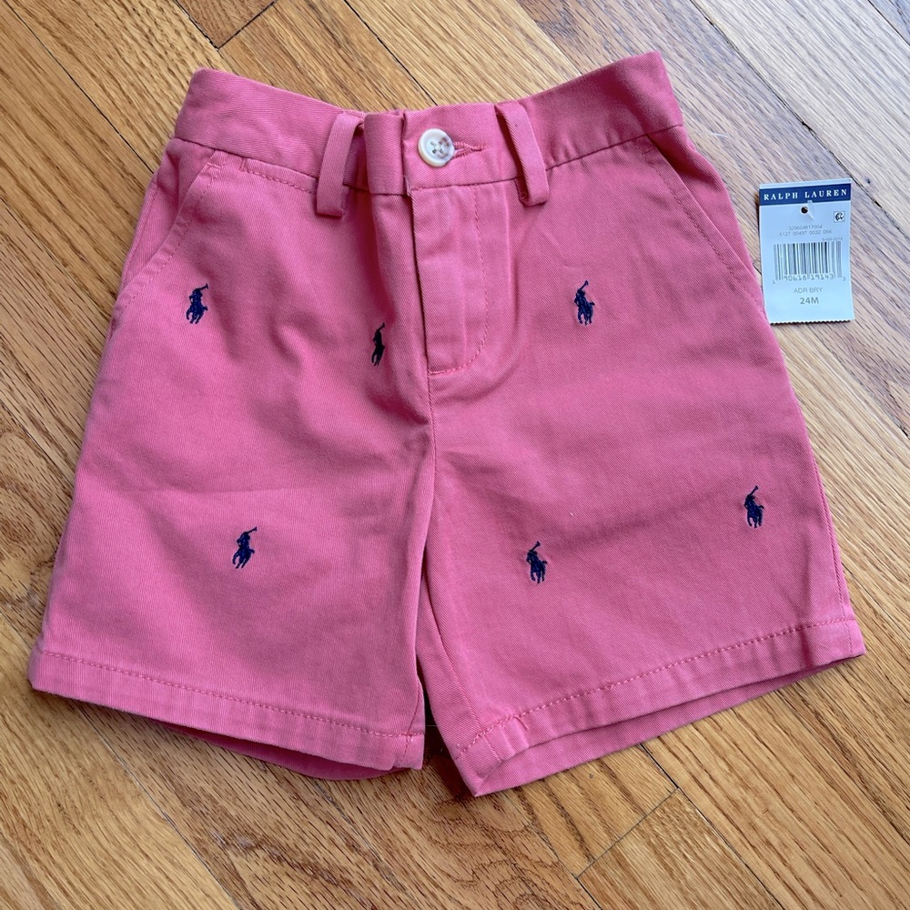 NWT Ralph Lauren All Over Pony Toddler Shorts